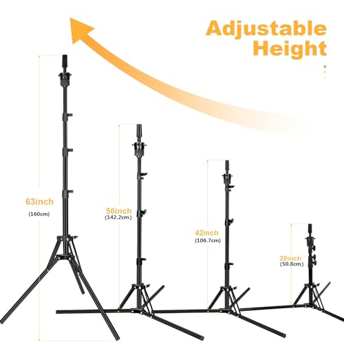 Beauty Star 63 Inch Tall Wig Stand Tripod with 22 Inch Mannequin Head