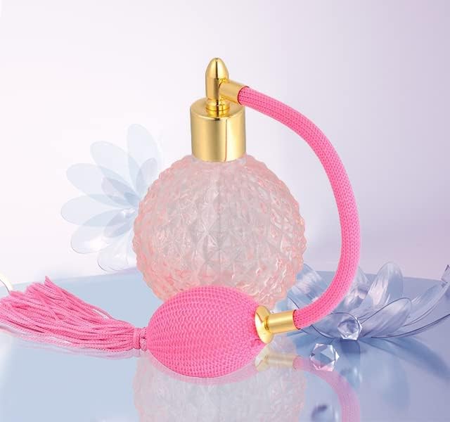 100ml Crystal Perfume Bottle with Long Spray Tassels Atomizer Pump Refillable Glass