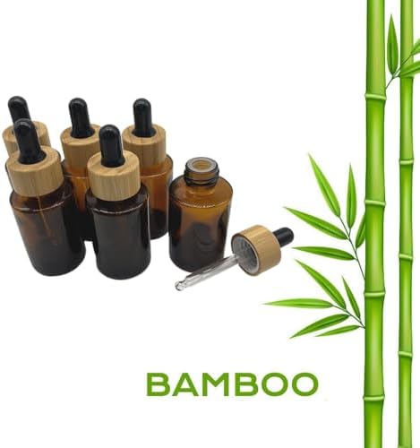 Brown Glass Dropper Bottles 30ml 6 Pack