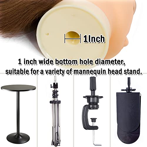 DIRUISI Male Mannequin Head with Human Hair
