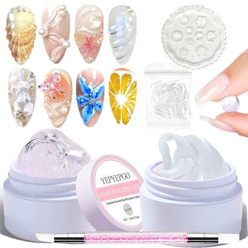 YEPYEPGO Solid Builder Gel for Nails 2pcs Set