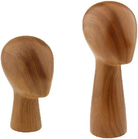 Abstract GFRP Wooden Mannequin Head Display Stand