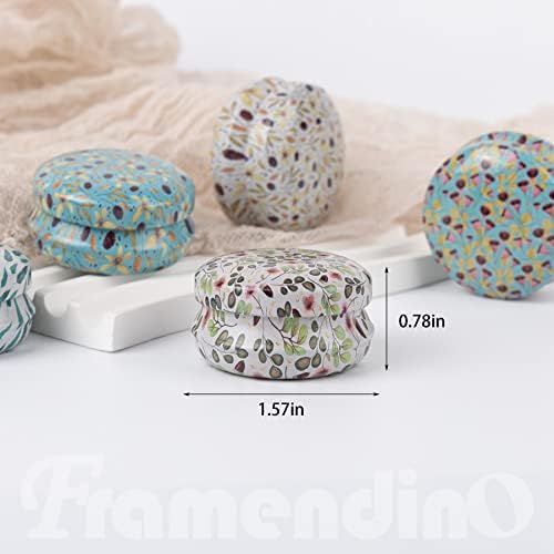 Framendino 12 Pack Mini Tinplate Candle Jars with Lids