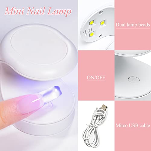 MEET ACROSS Solid Gel Builder Kit 2PCS with Mini Lamp