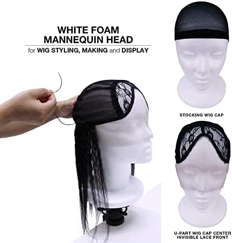 STUDIO LIMITED 114 Inch Styrofoam Mannequin Head 2 Pack