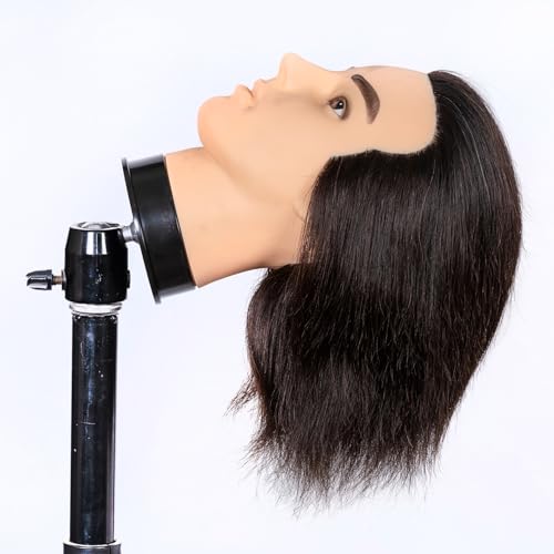 Male Mannequin Head with Stand - 100 Human Hair