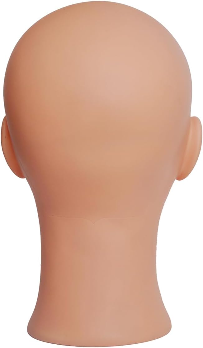 Soft Bald Mannequin Head for Wig Display and Glasses