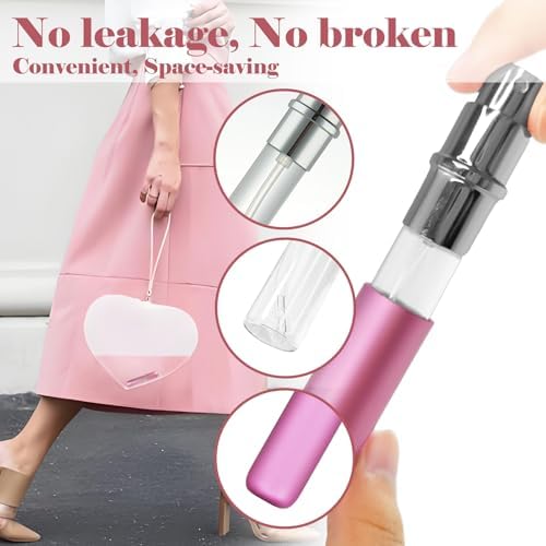 4PCs Mini Perfume Travel Bottles Refillable 5ML Spray Containers for Men Women