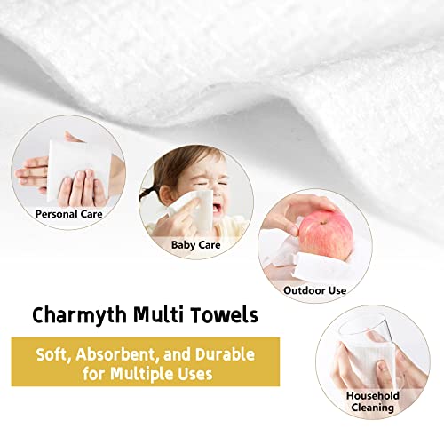 Charmyth Disposable Face Towels XL 50 Count Extra Thick Ultra Soft