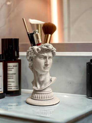 David Head Bust Statue Makeup Organizer