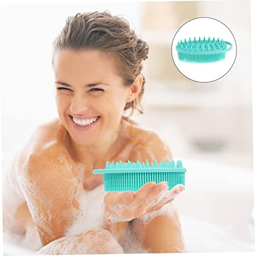 Silicone Shower Brush with Dual-Ended Design for Cleaning and Massage