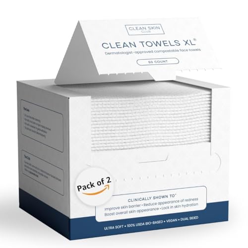 Clean Skin Club XL Face Towels 2 Pack 100 Ct