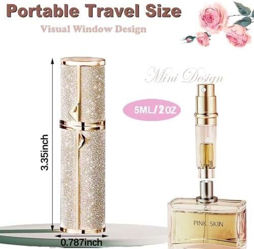 Travel Perfume Bottle Refillable 5ml Golden