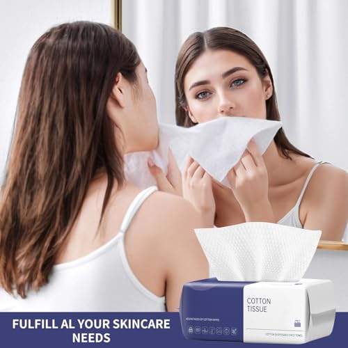 Soft Cotton Face Towel 100 Count for Cleansing and Drying