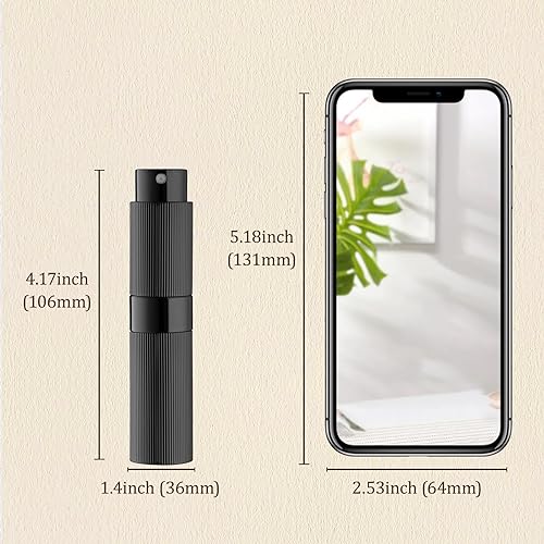 LISAPACK 8ml Perfume Spray Bottle Black 1pc