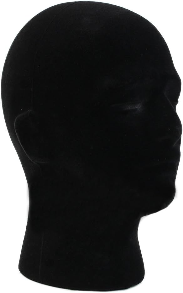 Black Foam Wig Head Stand Display Mannequin for VR Headset Mount