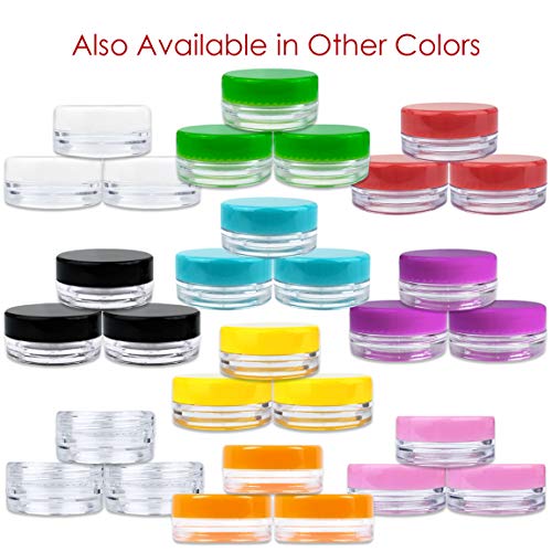 Beauticom 3G Round Jars with Pink Lids - 1000 Pieces BPA Free