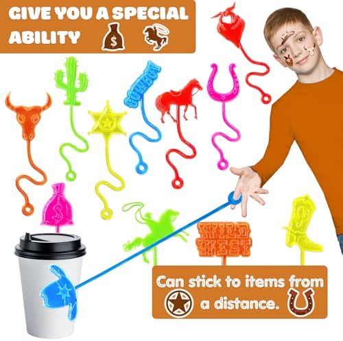 48PCS Cowboy Party Favors - Stick Hands Tattoos