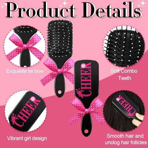 12 Set Cheer Hair Brush and Comb Set with Polka Dots