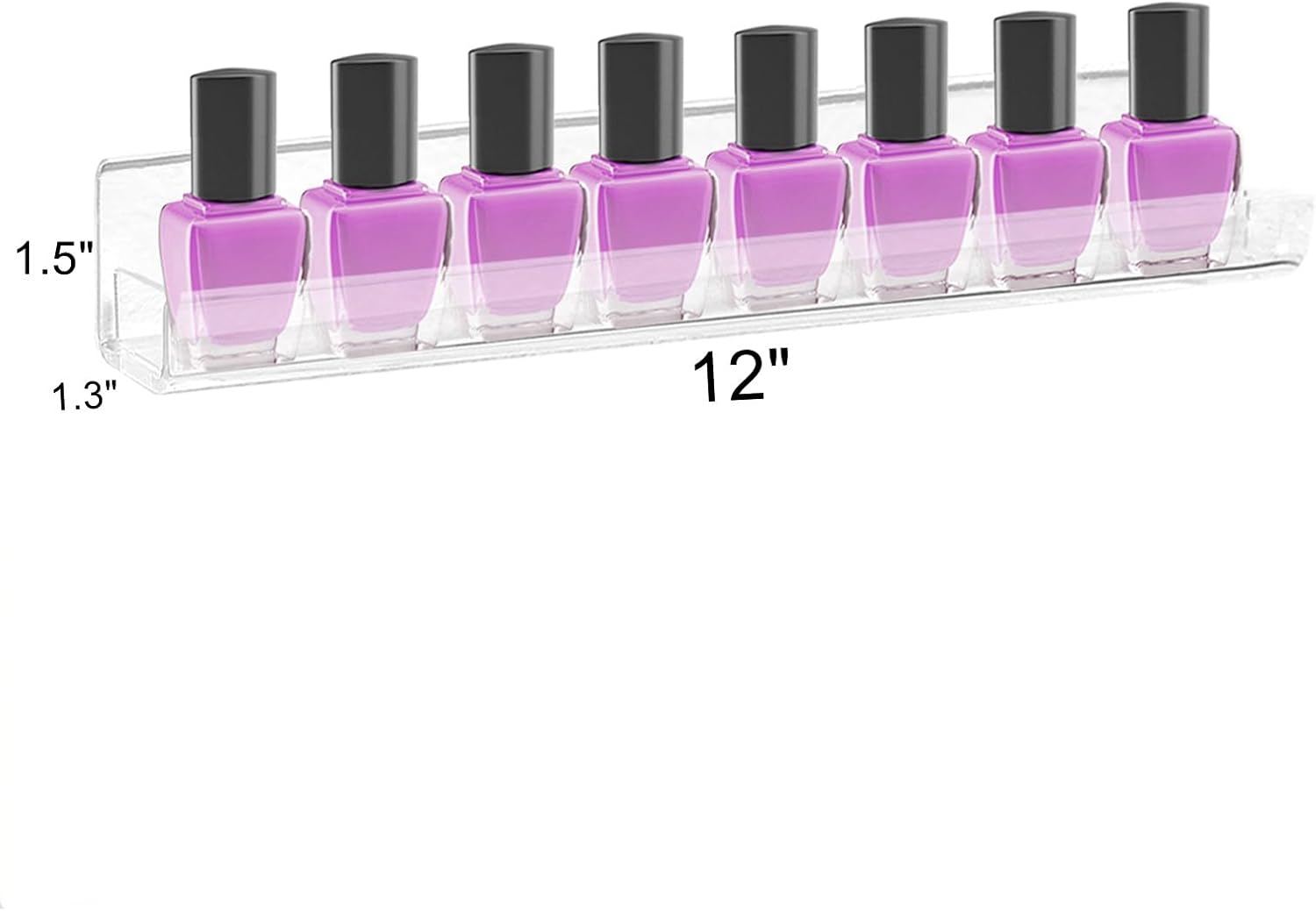 ROYALITA 4-Pack Acrylic Shelves for Nail Polish Organizer