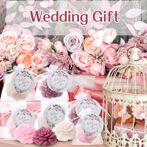 Demissle 24 Piece Rose Flower Soap Gift Favor Set
