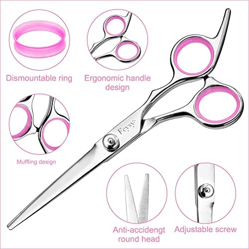 Fcysy 6 Inch Professional Barber Shears Set