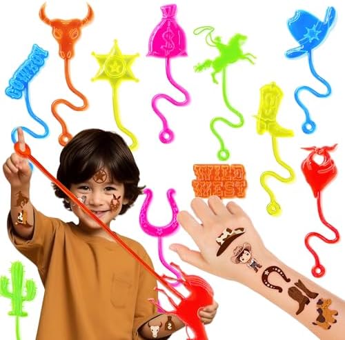 48PCS Cowboy Party Favors - Stick Hands Tattoos