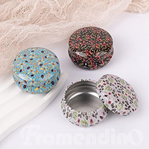 Framendino 12 Pack Mini Tinplate Candle Jars with Lids