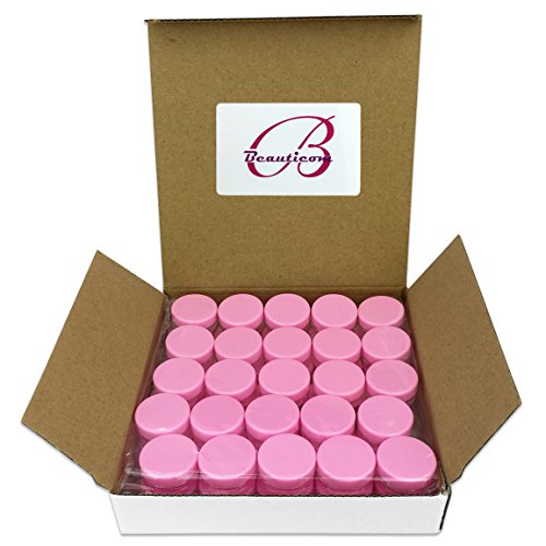 Beauticom 3G Round Jars with Pink Lids - 1000 Pieces BPA Free