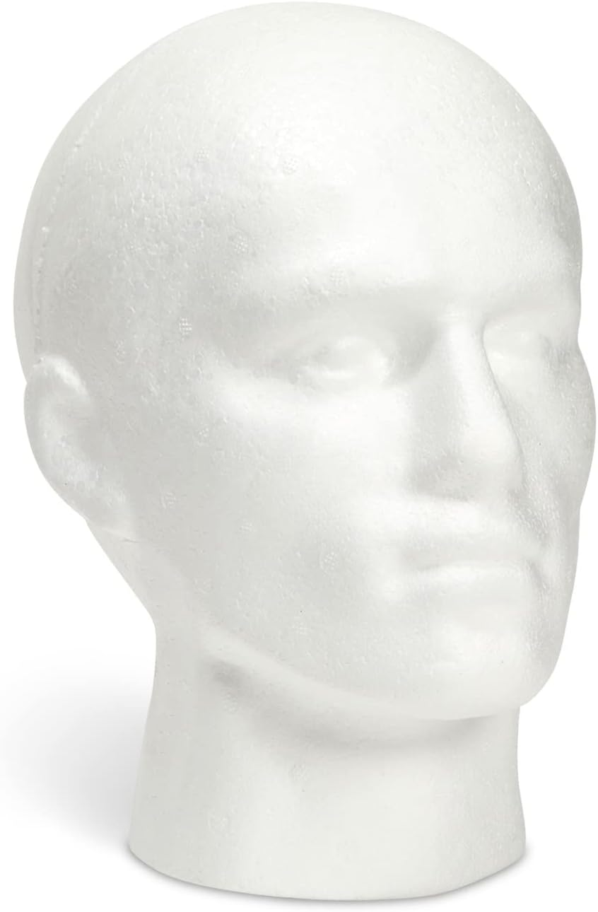 Juvale Foam Head Mannequin for Wigs Hats Masks