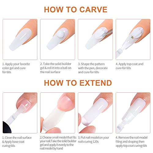 RARJSM Solid Builder Nail Gel 15g for Extensions and Art