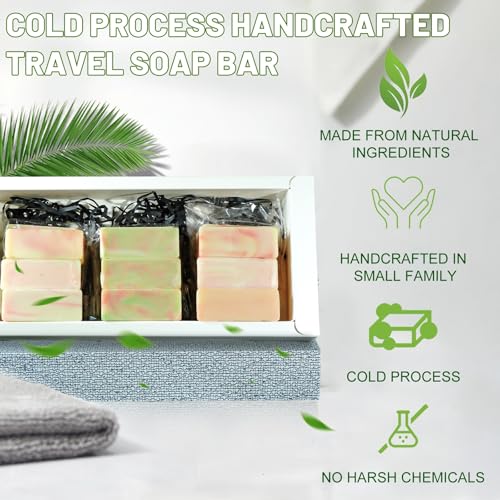 18 Handmade Travel Soaps Individually Wrapped