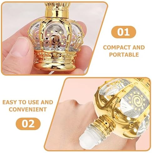 4PCS Small Glass Oil Bottles - Refillable Roller Bottles for Cosmetics and Travel