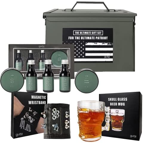 Gute Gifts for Men Dad 50 Cal Ammo Set Shaving Grooming Set