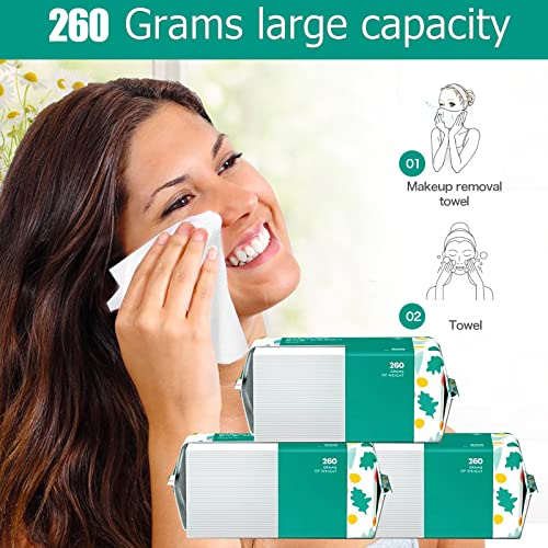 Soft Disposable Face Towel 100 Count Cotton Dry Wipes