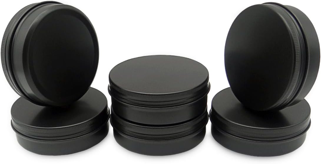 6 Pack 100ml Aluminum Tin Jars with Screw Cap