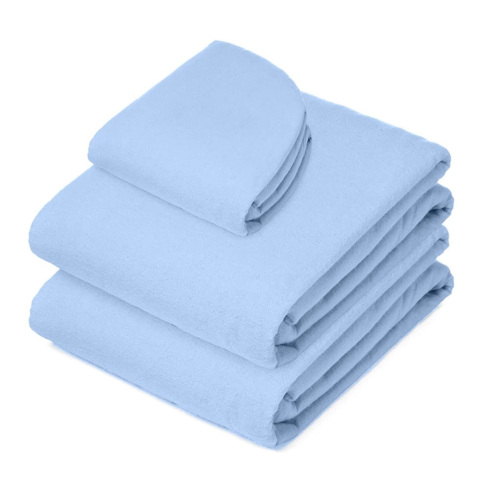 Avalon Care Massage Table Sheets Set 3 Pcs Sky Blue