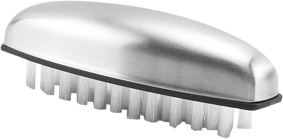 Multipurpose Stainless Steel Soap Brush with Soft Nylon Bristles