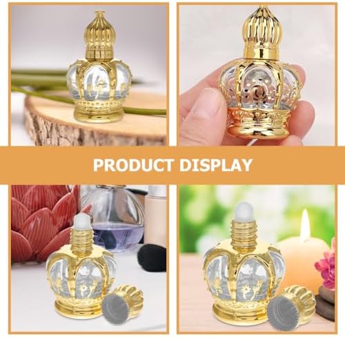 4PCS Small Glass Oil Bottles - Refillable Roller Bottles for Cosmetics and Travel