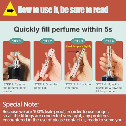 Travel Perfume Bottle Refillable 5ml Golden