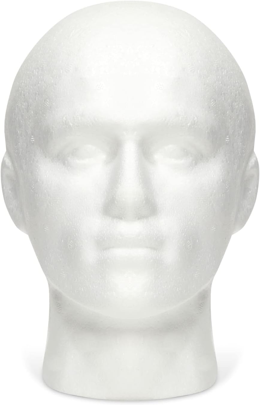 Juvale Foam Head Mannequin for Wigs Hats Masks