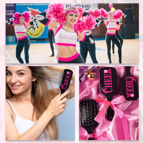 12 Set Cheer Hair Brush and Comb Set with Polka Dots