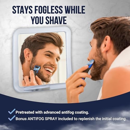 Mirrorvana Fogless Shower Mirror with Upgraded Suction and 360 Swivel