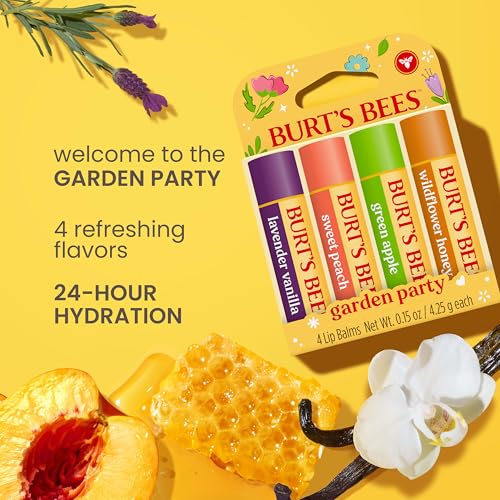 Burts Bees Garden Party Lip Balm Set 4 Pack