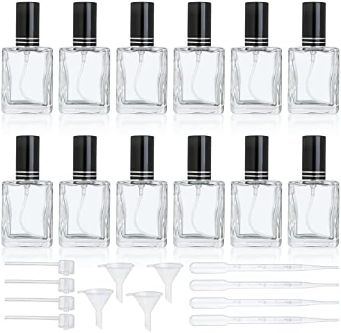 YU FENG 12Pcs Clear Refillable Perfume Bottle Set