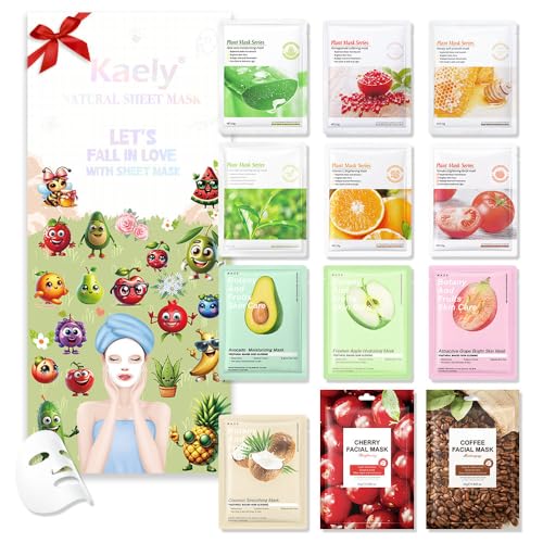 Kaely 12-Pack Face Masks for Kids and Teens
