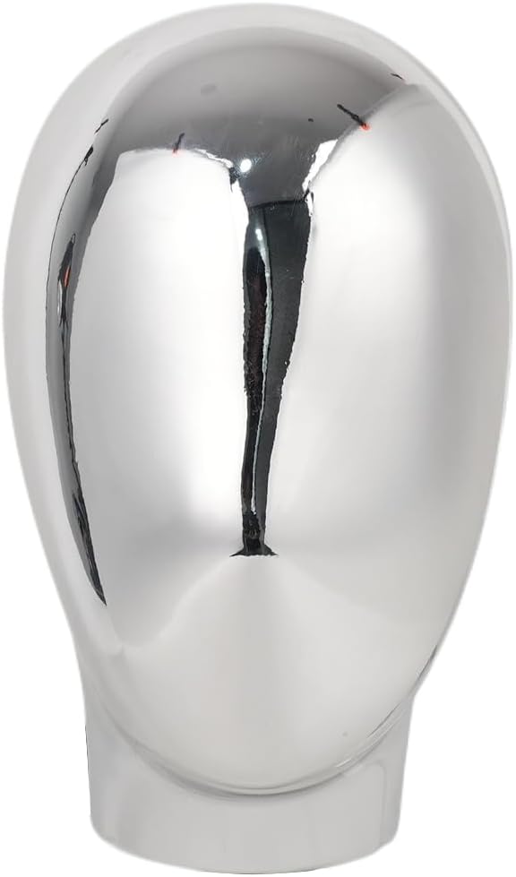 Silver Wall Mounted Mannequin Head for Wig and Hat Display 1