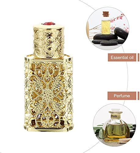 Hollow Metal Essential Oil Dropper Bottle Portable Refillable Perfume Vial