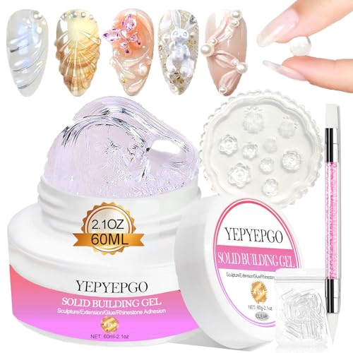 YEPYEPGO Solid Sculpture Gel for Nails 21oz Clear