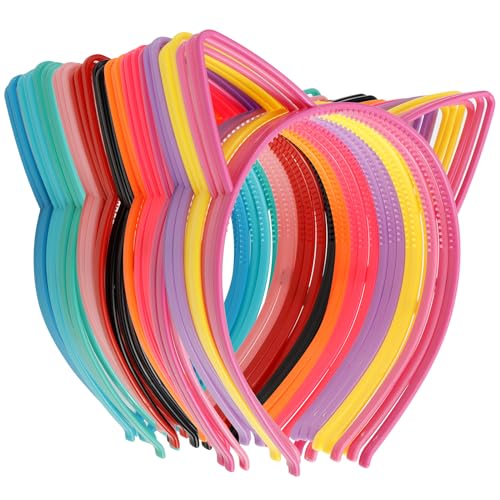 COCIDE 36 Pcs Cat Ears Headbands for Girls and Women